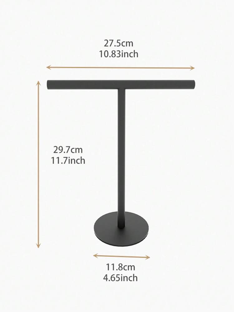 1pc Square T-Shaped Hand Towel Rack, Double-Heavy Bottom Seat - Independent Modern Bathroom Japanese Kitchen Hair Hand Towel Rack, Space-Saving Table Organizer Rack, Suitable Hand Towel Rack, Necklace Etc. Rack, Matching Small Space - Multicolor - View 2