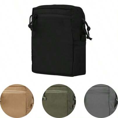 1 túi đa năng chiến thuật cỡ lớn, chất liệu nylon Cordura 500D, hệ thống MOLLE, dùng cho thắt lưng chiến đấu hoặc áo gi lê, túi đựng đồ dùng quân sự bền chắc cho hoạt động săn bắn airsoft.