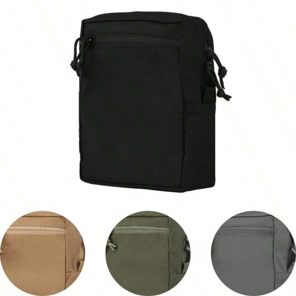 1pc Tactical GP Pouch Tall, 500D Cordura Nylon MOLLE Utility Pouch For Battle Belt Vest, Military Grade Utility Bag For Airsoft Hunting, Durable Gear Storage