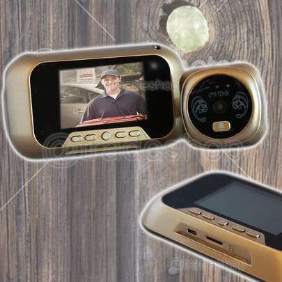 OISE ART STORE Spioncino Elettronico Per Porta Con Display Lcd Tf Card Telecamera Campanello -