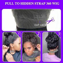 ZHENDEFA 360 Degree Full Lace Front Wig With Drawstring, Smooth Wavy Chocolate Brown Hair, 200 Density - S4 - View 12