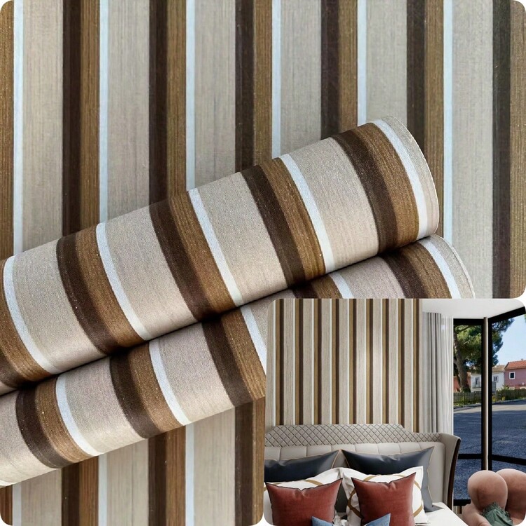 1 Roll Beige Gray Grille Wallpaper Vinyl Waterproof Self-Adhesive Paper Shop Office Home Decoration Wallpaper Wardrobe Shoe Rack Furniture Renovation Contact Paper Diy Easy To Install And Peel Off 45cm*100/300/500/1000cm - A - View 5
