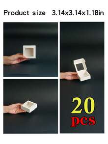 10/30 hộp quà nhỏ màu trắng có cửa sổ trong suốt, đựng đồ trang sức, xà phòng, hộp kẹo, bao bì các tông đựng đồ thủ công, hộp phẳng trang trí số lượng lớn, thích hợp làm quà tặng, đồ thủ công, quà tặng, tiệc cưới, tiệc chia tay thời con gái - trắng - Xem 39