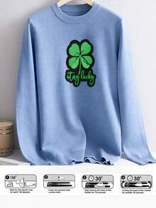 1pc "Stay Lucky" Four-Leaf Clover Embroidered Patch, Inspirational Design, Iron-On Or Sew-On Decorative Badge For Clothing, Backpacks, Jeans, Hats, DIY, Great Gift For Birthday, Graduation, Holidays - Four-leaf Clover - View 11