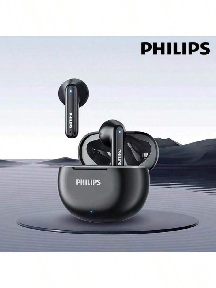 PHILIPS 飞利浦 TAT1199 真无线运动耳机，蓝牙 5.4，30 小时续航，13 毫米动圈低音驱动单元，IPX4 级防水防汗，佩戴舒适稳固，适合跑步、健身锻炼 – 黑/白 - 均碼 - 查看 4