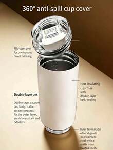 Large Capacity Insulated Tea Infuser Water Bottle, Thick Thermal Tumbler Cup For Home, School, Office, Minimalist Gift - Multicolor - View 4