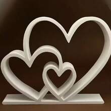 1pc 3D Printed Love Statue Home Decoration Statue Interior Decoration Ideal Gift - 白色 - 查看 3