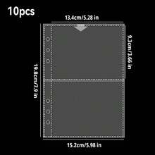 10pcs A5 Loose Leaf Photo Card Holders, Double-Sided 1/4 Pocket Design, Top-Loading, Transparent K-Pop Film Card Loose Leaf Album Refill Pages - Clear - View 9