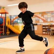 Kit 2 Calça de Moletom Moletinho com Cadarço e Detalhe Quentinha Confortável Estilosa Tamanhos 02 a 12 anos - Sortidos - Visão 3