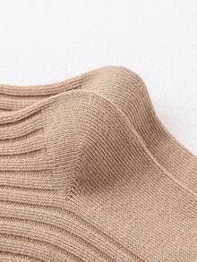 4 pares de calcetines de rayas hasta la rodilla, calcetines de estilo escolar minimalista y versátil para niños - Multicolor - Ver 7