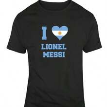I Heart Lionels Messis Argentina World Cup 2018 Favorite Player T Shirt. - 黑色 - 查看 1