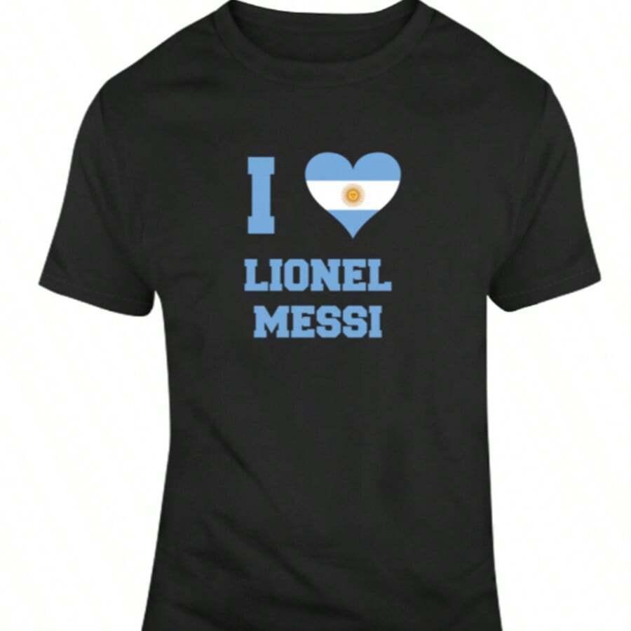 I Heart Lionels Messis Argentina World Cup 2018 Favorite Player T Shirt. - 黑色 - 查看 1