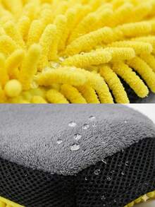 YITUMU 1只/2只装超细纤维绒面洗车手套，双面防刮清洁手套，超强吸水绒面洗车手套和毛巾套装，专业汽车美容和家居清洁用品 - A - 查看 4