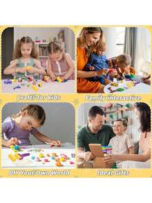 36色超轻造型黏土，DIY手工黏土，不粘手，多色橡皮泥，泡泡黏土，太空黏土套装，陶瓷艺术用品，易于塑形，适合家庭互动和学生艺术创作（颜色/包装随机）。适合作为万圣节、圣诞节、男孩女孩生日礼物以及开学礼物。 - 彩色 - 查看 6