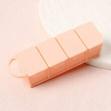 1个便携式四格药盒，长方形随身携带药品收纳盒 - 彩色 - 查看 9