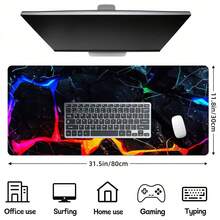 1 Peça Mouse Pad de Jogo Neon - Mouse Pad de Jogo Neon Lightning Grande Antiderrapante, Estampa Impressa em HD - Tapete de Teclado Estendido para Casa, Escritório, Esportes Eletrônicos, Jogos de PC - Múltiplos Tamanhos Disponíveis Fácil de Limpar e Lavar, Ideal para Casa, Escritório, Local de Trabalho, Sala de Jogos e Dormitórios; Perfeito para Suprimentos de Volta às Aulas, Presentes de Férias para Namorados e Namoradas, Acessórios de Escritório, Suprimentos de Escritório, Tapetes de Mesa e Mouse Pads. - A - Visão 8