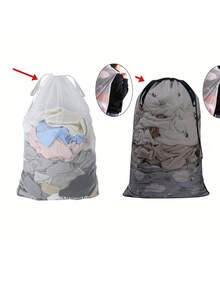 Túi lưới đa năng dung tích lớn có dây rút, túi giặt lưới, túi đựng đồ lót khi giặt, túi phơi đồ tái sử dụng, túi chuyên dụng cho máy giặt vải, có dây chun và khóa kéo, thích hợp để bảo vệ quần áo, áo sơ mi, tất và các loại quần áo khác. - trắng - Xem 11