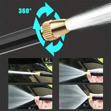 3X Expandable Coil Garden Hose Set, Made Of Durable Rubber Material With High-Pressure Nozzle - B - View 10