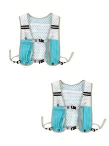 1pc/2pcs Unisex Running Hydration Vest. Hydration Running Vest Backpack, Reflective, Multiple Pockets, Quick Dry, Waterproof, Breathable, Adjustable Backpack For Running, Hiking, Cycling, Trail, Marathon Hydration Backpack, Lightweight Running Vest, For Women, Men, Adjustable Strap, Multi-Pocket Hydration Backpack, Hiking, Camping, Cycling Breathable Running Vest - Multicolor - View 15