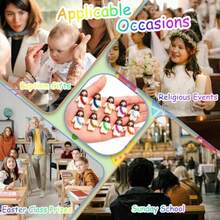 60 Pcs Little Jesus Figures Easter Mini Rubber Toys To Hide And Seek Pocket Jesus Loves You Miniatures Religious Party Favors Baptism Gifts Sunday School Easter Egg Stuffers 10 Color_60 - 10 Color60 - View 6