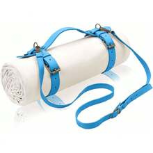 Blanco cremoso + correa de hombro azul