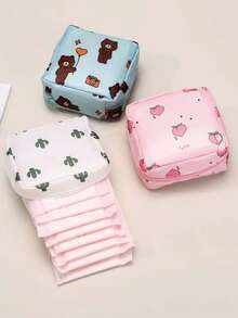 Sanitary Pad Storage Bag, Portable Makeup Lipstick Pouch, Waterproof Menstrual Pad Bag, Coin Purse, For Storing Sanitary Pads, Cosmetics, Suitable For Travel And Daily Use - Multicolor - View 10