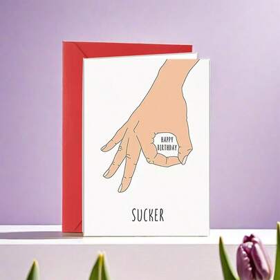 1pc Fun Birthday Card, An Ok Sign Card, A Special Birthday Gift For A Good Friend, A Birthday Decoration, A Unique And Perfect Birthday Gift, A Must-Have Gift For Holidays, And A Farewell Gift For Friends And Teachers.