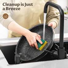 Fadware 4 Piece Frying Pan Set With Detachable Handle, Nonstick Cookware Set - Black - View 4