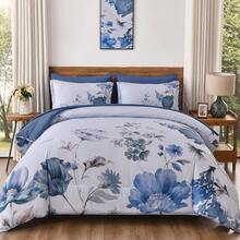 Yellow Comforter Set King Size, 7 Pieces Bed In A Bag Yellow Floral Comforter And Sheet Set, Soft Microfiber Grey Complete Bedding Sets For All Seasons Home Decor Room Decor Bedroom Decor Bed Comforter Set Mothers Day Gift Wedding Decorations. - Vàng1 - Xem 9