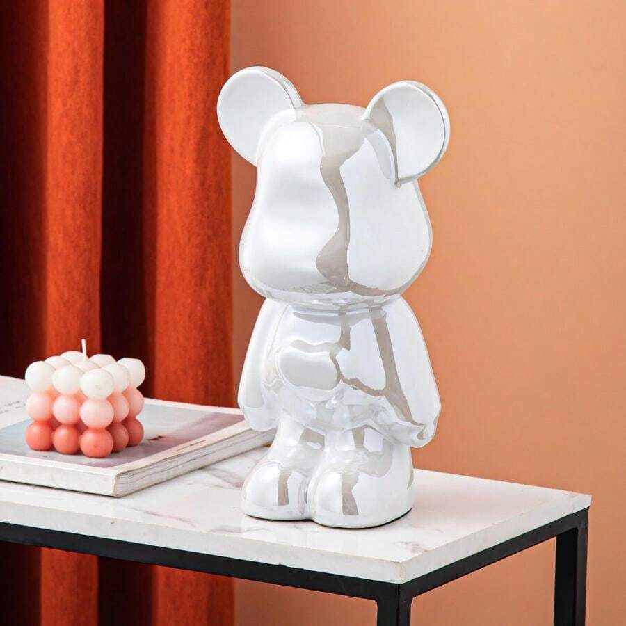 Ceramic Piggy Bank For Kids And Adults Coin Bank For Girls And Boys White Love Bear Decoration Modern Decor, H... - WhiteLarge - View 1