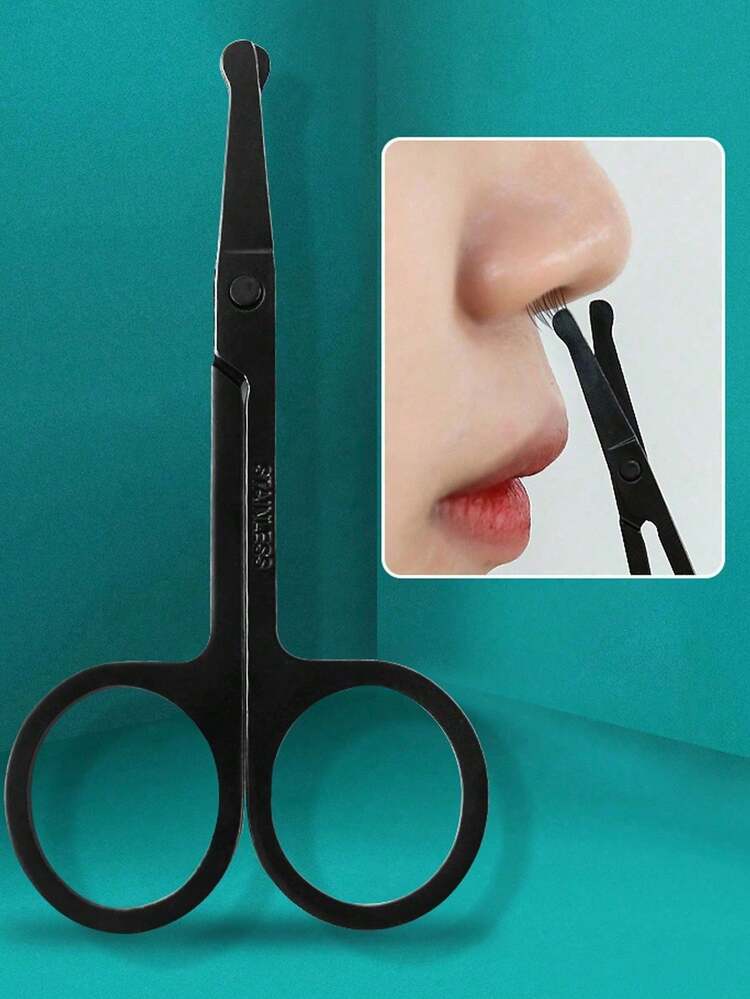 圆头安全鼻毛修剪器，不锈钢材质，男女通用鼻毛耳毛修剪器 - 黑色 - 查看 8
