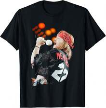 Axl Rose At Freddiea Mercury Tribute Concert 1992 T-Shirt - 黑色 - 查看 1