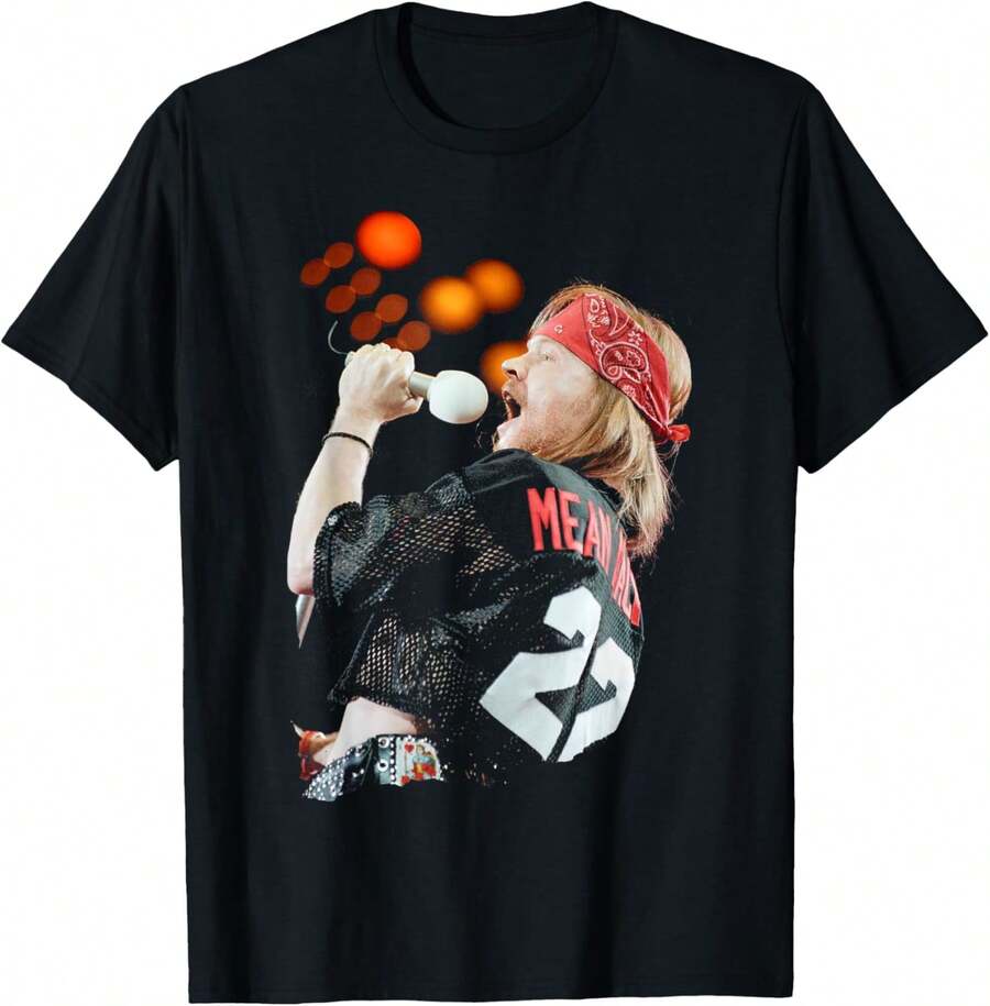Axl Rose At Freddiea Mercury Tribute Concert 1992 T-Shirt - 黑色 - 查看 1