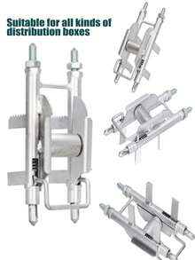 耐用金属单线拉线器，带辅助滑轮，方便布线，电气布线工具 - 銀色 - 查看 1