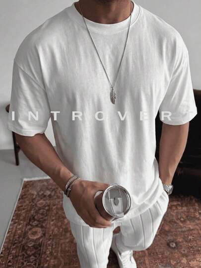 Nueva camiseta casual de cuello redondo y manga corta para hombres, adecuada para deportes al aire uso en el hogar