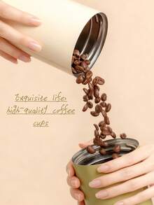 240ml Stainless Steel Vacuum Insulated Water Bottle, Coffee Cup, Suitable For Men And Women, Ideal As New Year Gift. Fashionable Design, Long-Lasting Insulation, One-Touch Drinking, Leak-Proof. Also Suitable As Business Gift, Couple's Souvenir, New Year Gift Or Ladies' Gift. - Multicolor - View 8