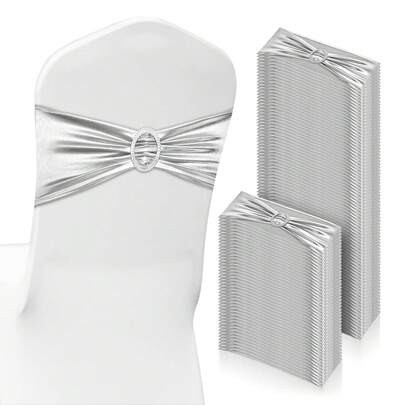 Gold Chair Back Strap, 36x15cm Buckle Decorative Bow Wedding Supplies Suitable For Wedding Scene Chair Decoration, Birthday Party