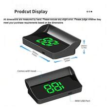 1pc Car HUD Head Up Display GPS Speedometer Speed Display - A - View 8