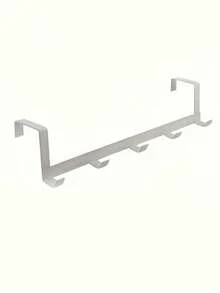 Suport suspendat de perete deasupra ușii, cu cârlige multiple și spațiu de depozitare pentru prosoape - Design modern care economisește spațiu, ușor de instalat pentru paltoane grele, jachete, rochii, lenjerie de pat - Cadru negru robust și suprafață albă, potrivit pentru intrare, dormitor, depozitare în baie - Soluție multifuncțională de depozitare pe ușă, cârlige practice, cârlige montate pe perete, cârlige pentru ușă, cârlige de perete, cârlige pentru prosoape de baie - Multicolor - Vizualizare 10