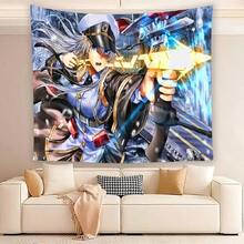 Azure Lane Tapestry Wall Hanging Tapestry Art Deco Blanket Curtain Hanging At Home Bedroom Living Room Decor(1).Jpg - Trắng 1 cái - Xem 1