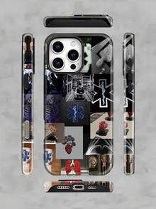 Selected Emergency And Medical Themed Collage Printed All Inclusive Mixed Color Phone Case Suitable For IPhone17PRO MAX/17 AIR/15ProMax/16PROMAX/GalaxyS22/S23/S24/S23 Plus/S24 Ultra/S25/A15/A33/A23  A Must-Have For Daily Commuting - Anti Fading, Immaculate, Holy Mother's Day, Independence Day Gift, Valentine's Day, Birthday Gift For Family And Friends. - White - View 3