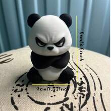 1pc Playful Giant Pandas, Holding Bamboo Treasures In Their Arms, Form An Incredibly Soothing "Panda Group." Their Iconic Black-And-White Color Scheme And Lively Expressions Perfectly Capture The Charm Of National Treasures. - Multicolor - View 7