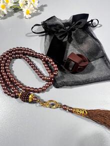New Bow Organza Bag Set (99 Muslim Prayer Beads + Finger Rosary Counter), Multi-Purpose Counter, Suitable For Men And Women, Ideal For Holiday Gifts, Prayer Counting, Etc. - Multicolor - View 8