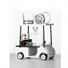 Golf Buggy Decanter Set With Glasses - Blue - View 1