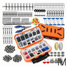 255 Piezas Kit De Accesorios De Anzuelos Pesca Señuelo Caja,anzuelos, Derivas De Peces, Plomadas, Alfileres, Alicates Lua, Cuentas,zurevalo - Gris - Ver 1