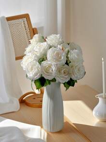 1/3件装，仿真玫瑰花束，触感逼真，家居装饰，餐桌摆设，适合情人节/周年纪念日，摄影道具 - 彩色 - 查看 10