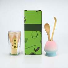 4pcs Matcha Whisk Set - Bamboo Matcha Whisk, Tea Strainer, Scoop, Spoon, Sifter, Whisk Holder, Perfect Matcha Starter Kit For Matcha Tea Ceremony - Multicolor - View 1