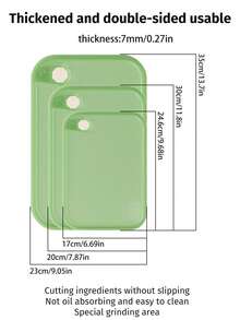 1/3PCS Plastic Cutting Board Set Thickened Cutting Board Cutting Meat Board Kitchen Preparation Board Cooked Food, Raw Food Separation Household Fruit Cutting Board Preparation Board Plastic Cutting Board, Kitchen Supplies - Multicolor - View 8