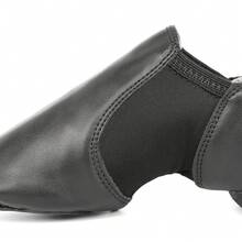 Zapatos de Jazz Deportivos de Poliéster Liso/Zapatos de Baile de Punta Lisa Escolares - Negro - Ver 5