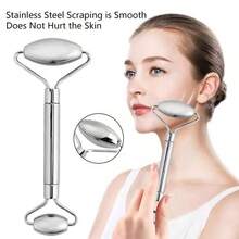 Stainless Steel Gua Sha Set, Includes Facial Beauty Gua Sha Board With Dual Rollers And Eyeball Bearings, Eye Lifting Massage Stick, Suitable For Home Use, Travel And Salons. New Year Gift, Valentine's Day Gift, Holiday Gift. - Multicolor - View 2